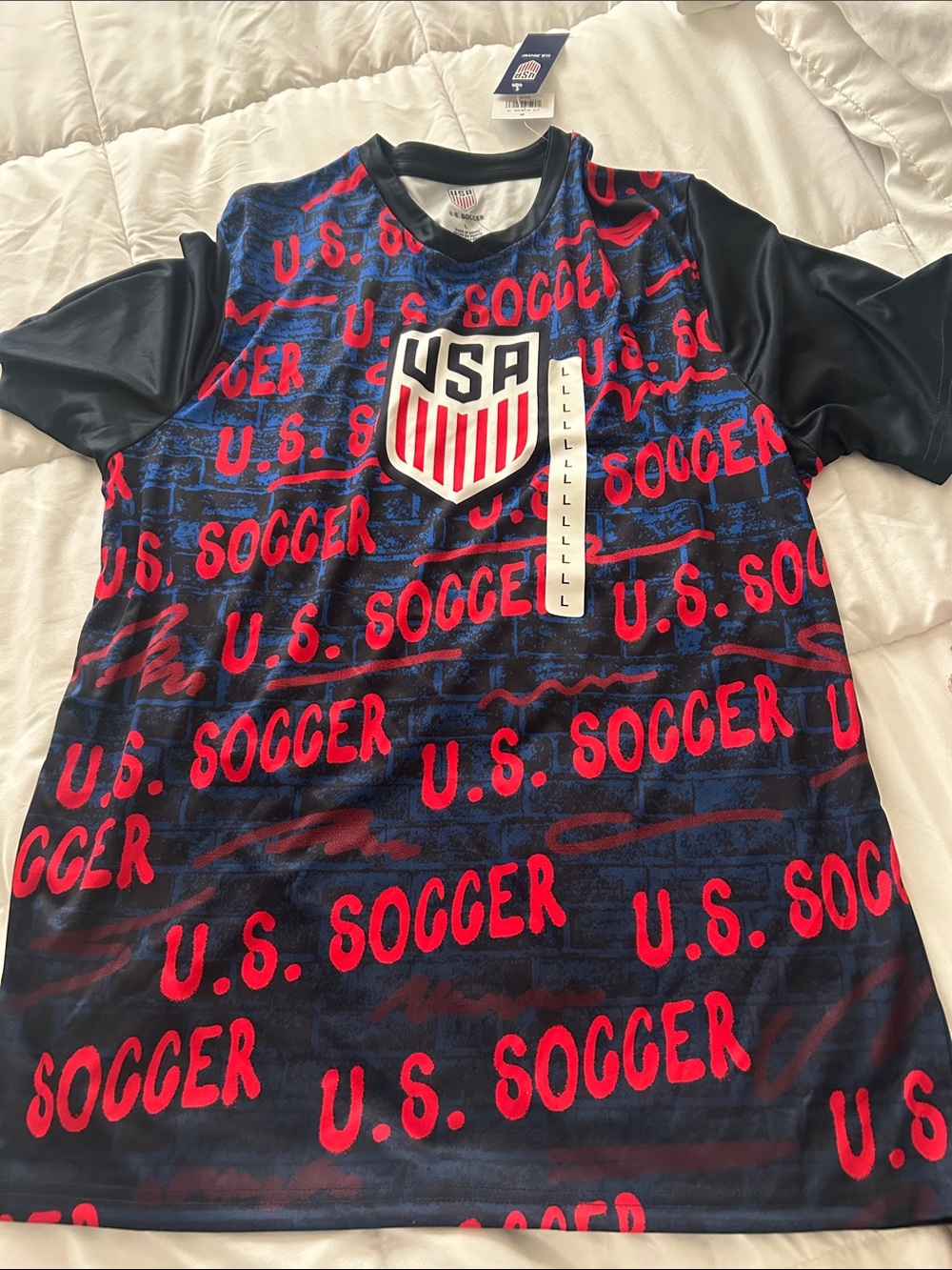 USA U.S. Soccer Mens Short Sleeve Jersey - Red & Navy